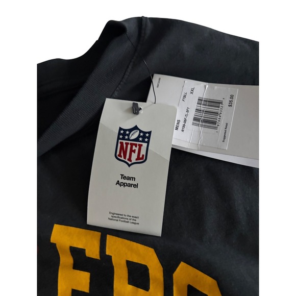 NWT Nike Dri‎ Fit NFL Team Apparel Pittsburg Steelers Helmet Graphic Tee SZ 2XL - Picture 5 of 7
